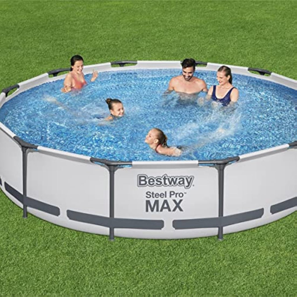 Bestway Steel Pro Round Above Ground Pool | 12ft x 30" Steel Frame