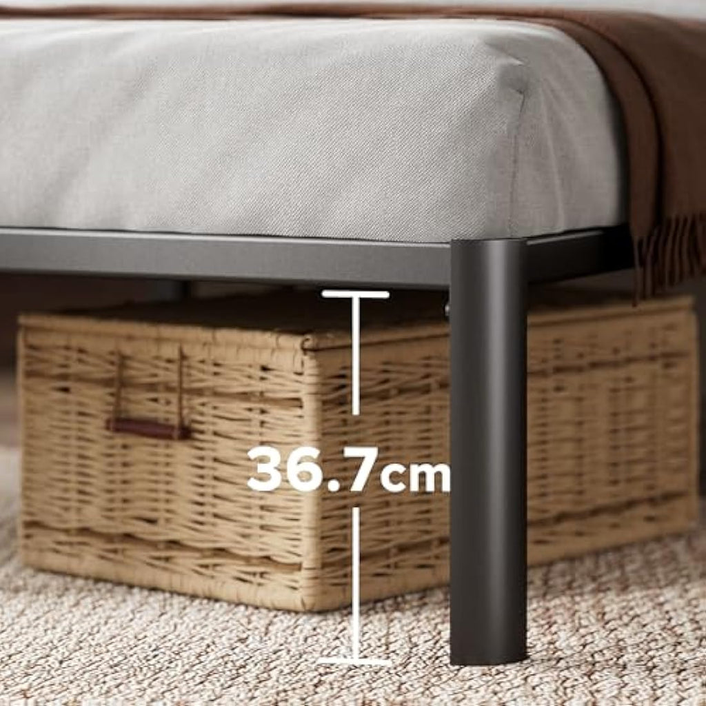 Zinus Van Metal Platform Bed Frame – Super King 180x200cm – Black