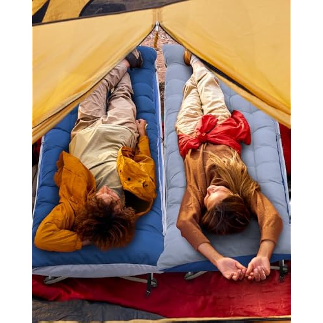 Sportneer Folding Camping Cot with Mattress | Heavy-Duty 450lbs Support