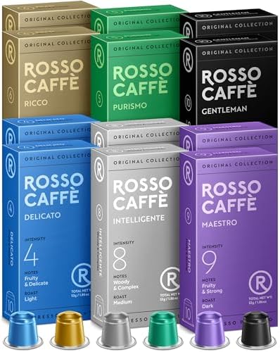 Rosso Caffè Nespresso Compatible Aluminium Pods - 120 Variety Pack