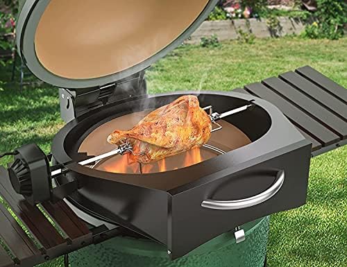 Onlyfire BBQ Rotisserie Kit & Pizza Ring for Large Big Green Egg
