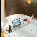 Truserv Acrylic Bathtub Caddy – Expandable Luxury Spa Tray Organizer