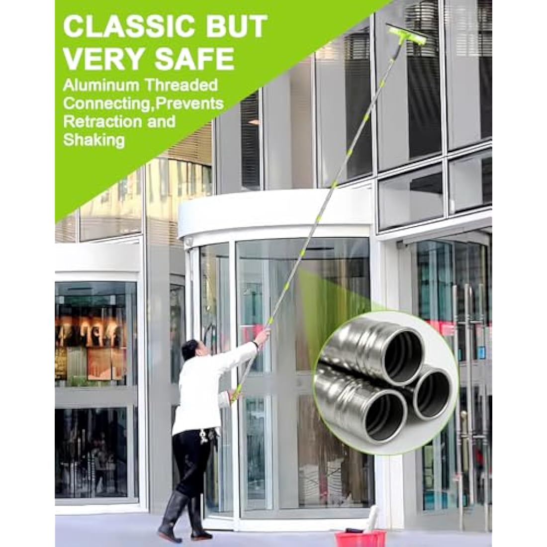 Jolof Store 3.6m Window Cleaning Kit | Professional Squeegee Tool