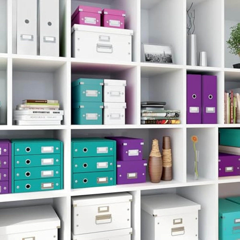 Leitz Click and Store Small Storage Box – Ice Blue Desk Organizer
