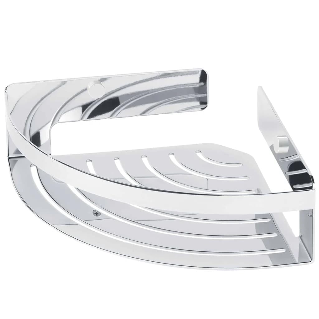 Tiger Caddy Corner Shower Basket | Chrome Stainless Steel Organizer