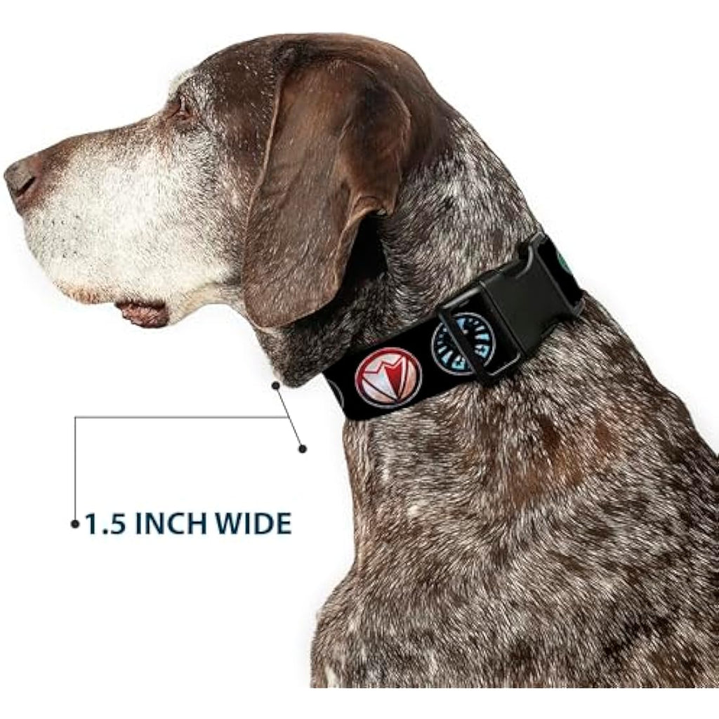 Buckle-Down Marvel Avengers Dog Collar – Large 1.5" Wide Plastic Clip