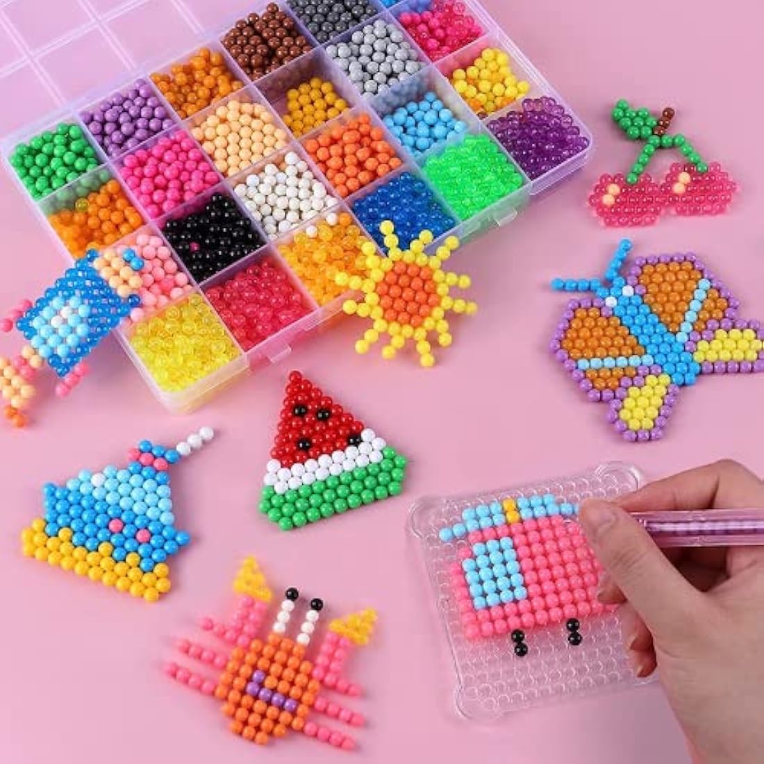 Chennyfun Water Fuse Beads Set | 24-Color DIY Sticky Beads Kit