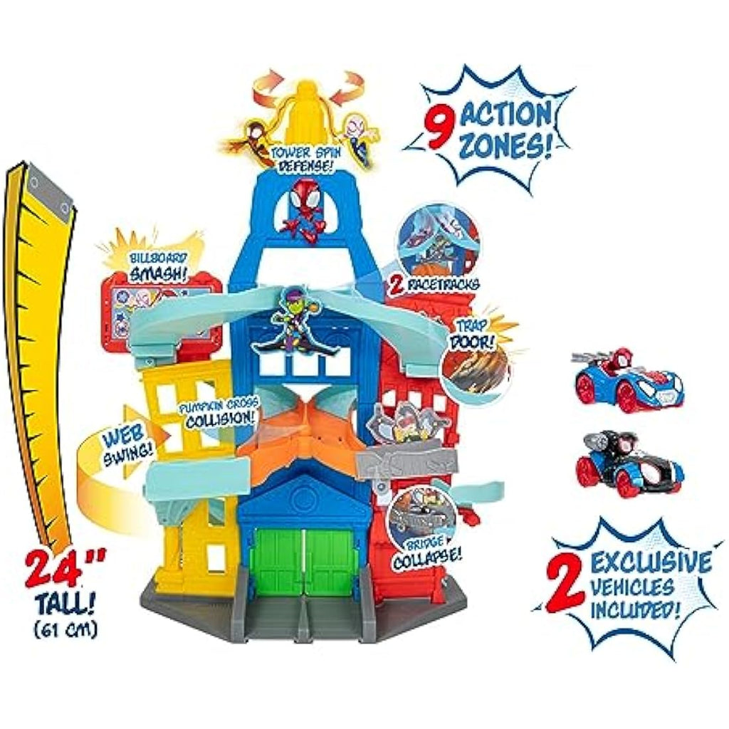 Marvel Spidey Amazing Metals City Track Set – 24-Inch Racetrack Playset