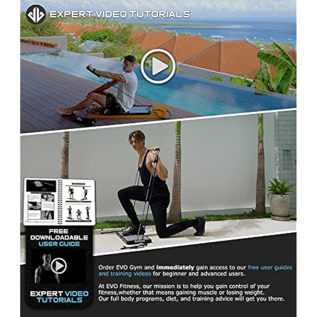 EVO Gym Tragbares All-in-One Krafttrainingsgerät mit Widerstandsbändern