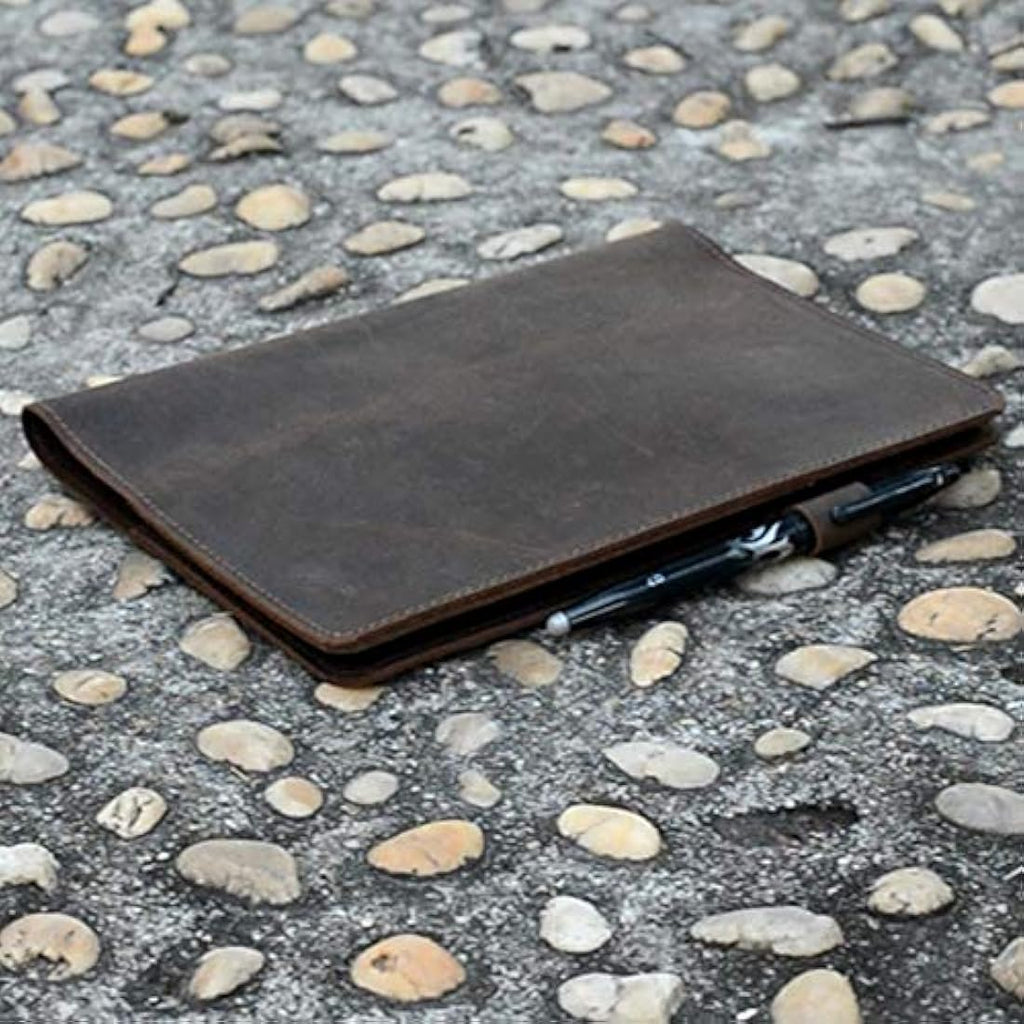 Leather Notebook Cover for Rocketbook Executive – Dark Brown