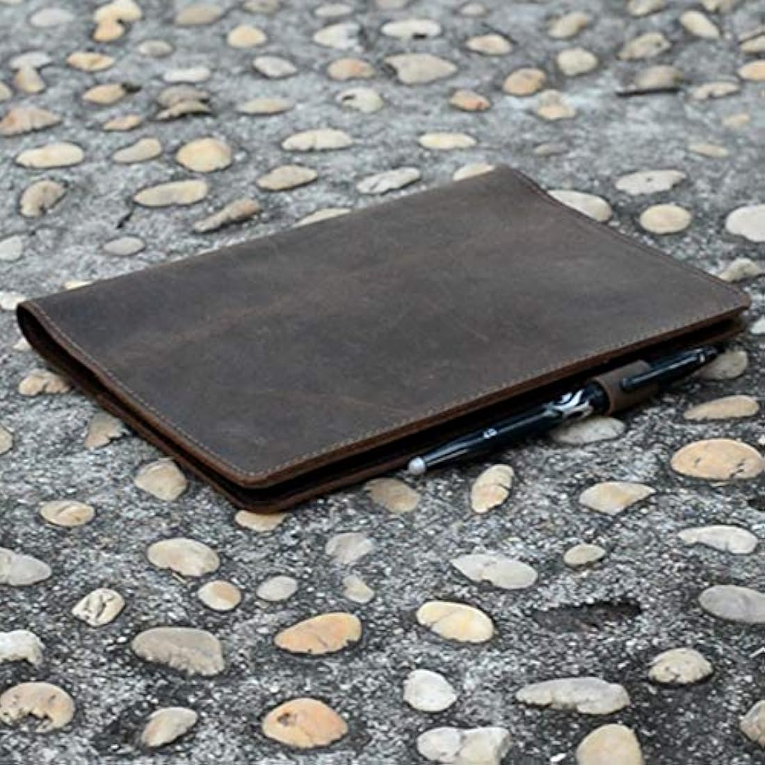 Leather Notebook Cover for Rocketbook Executive – Dark Brown