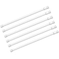 6-Pack Carbon Steel Tension Curtain Rods, Adjustable