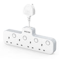 Mscien 4-Way Multi Plug Extension Socket with Switches | Wall Extender