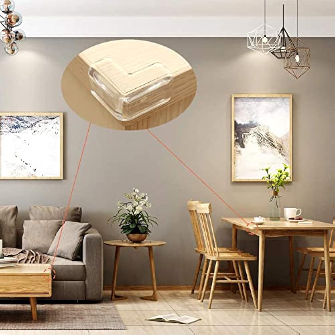 Transparent Table Corner Protectors – 20 Pack Baby Safety