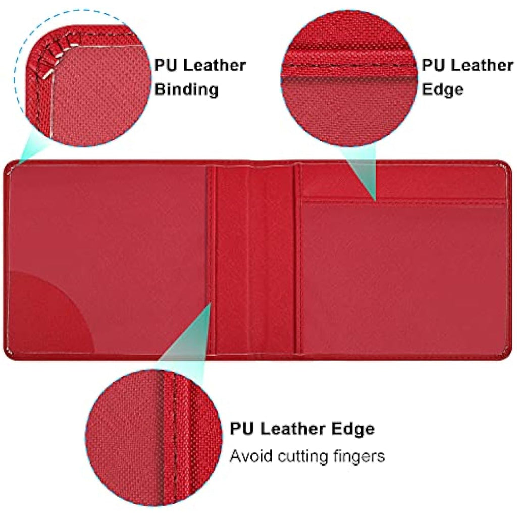 Wisdompro PU Leather Disabled Blue Badge and Timer Holder – Red