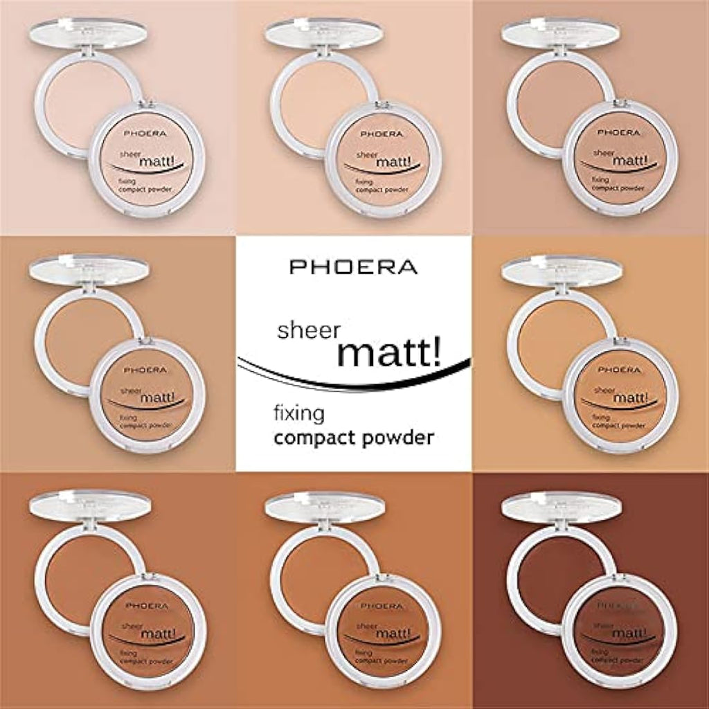 PHOERA Sheer Matte Fixing Powder – Long Lasting Vegan Pressed Powder