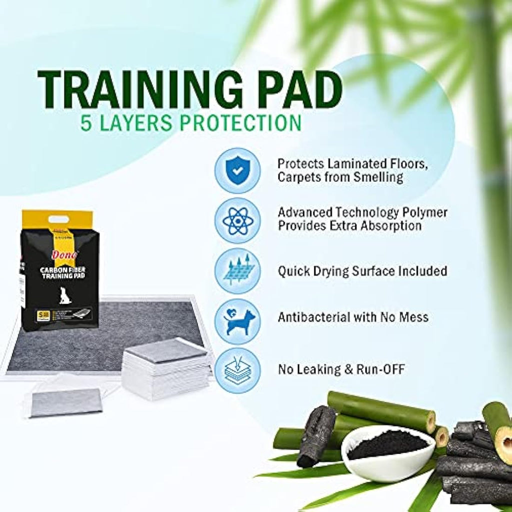 Dono Carbon Puppy Training Pads – 100ct Super Absorbent Leak-Proof S