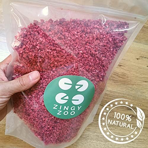 ZingyZoo Freeze Dried Raspberry Pieces – 500g Pure Raw Vegan Fruit