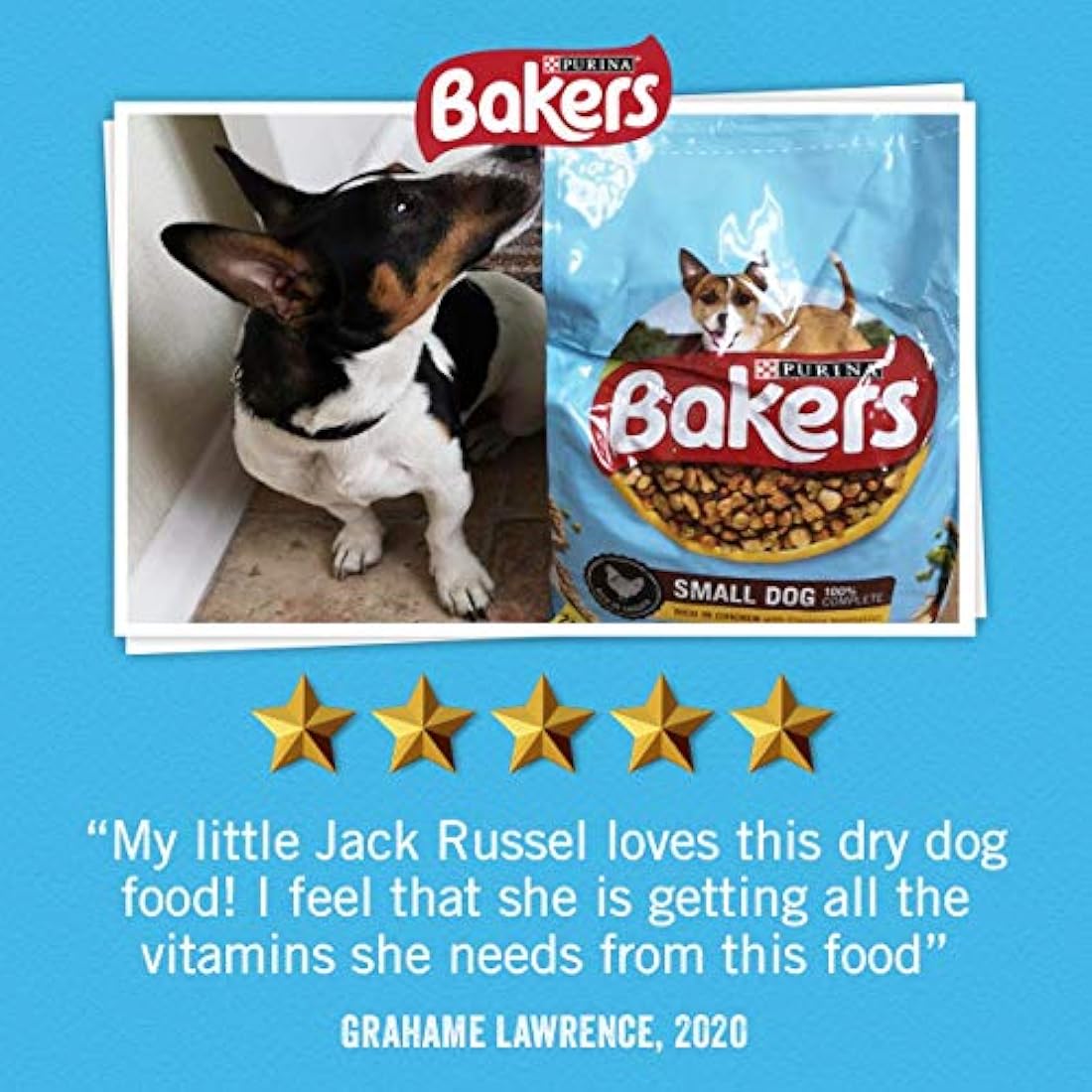 Bakers Small Dry Dog Food Chicken & Veg - 1.1kg (Pack of 4) Kibble
