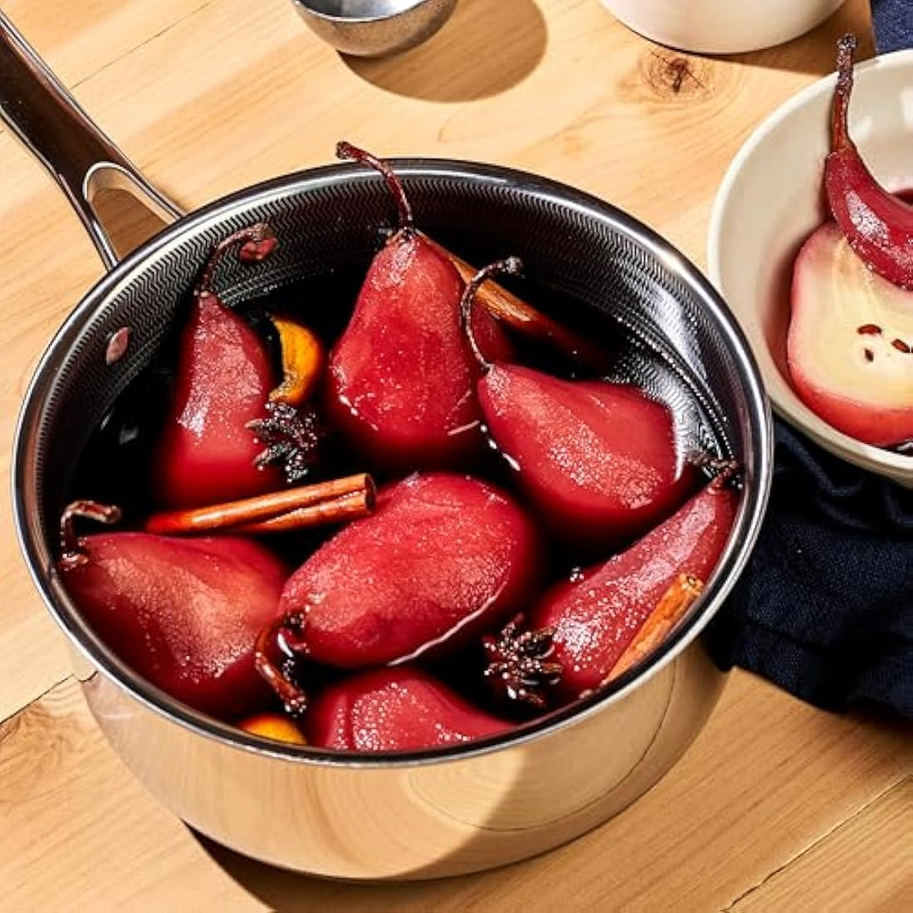 HexClad 3-Litre Hybrid Nonstick Saucepan | Stainless Steel & Induction