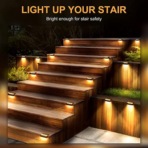 Solpex Solar Deck Lights - 12 Pack Waterproof LED Fence Stair Lights