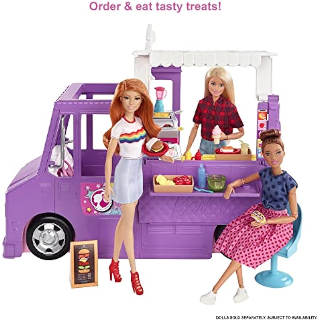 Barbie Fresh 'n' Fun Food Truck Playset with 30+ Realistic Accessories