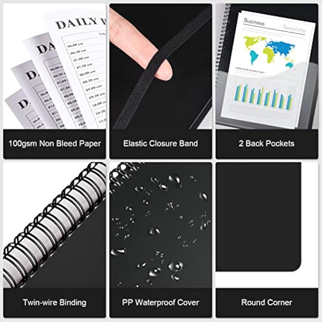 Undated Daily Planner – 8.5x11 Hourly Schedule & ADHD Organizer