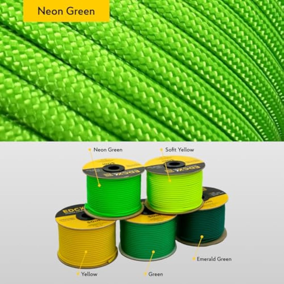 EDCX 550 Paracord – 4mm 7-Strand Nylon Rope for Camping and DIY