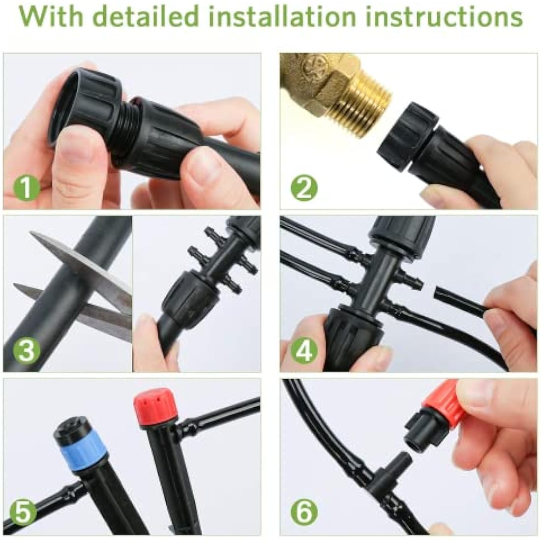 MIXC 226 FT Drip Irrigation System Kit | Automatic Garden Watering System