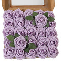 25pcs Light Purple Foam Artificial Roses for Wedding Decor