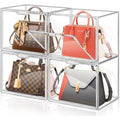 Clear Acrylic Purse Organizer – 4 Pack Stackable Display Case