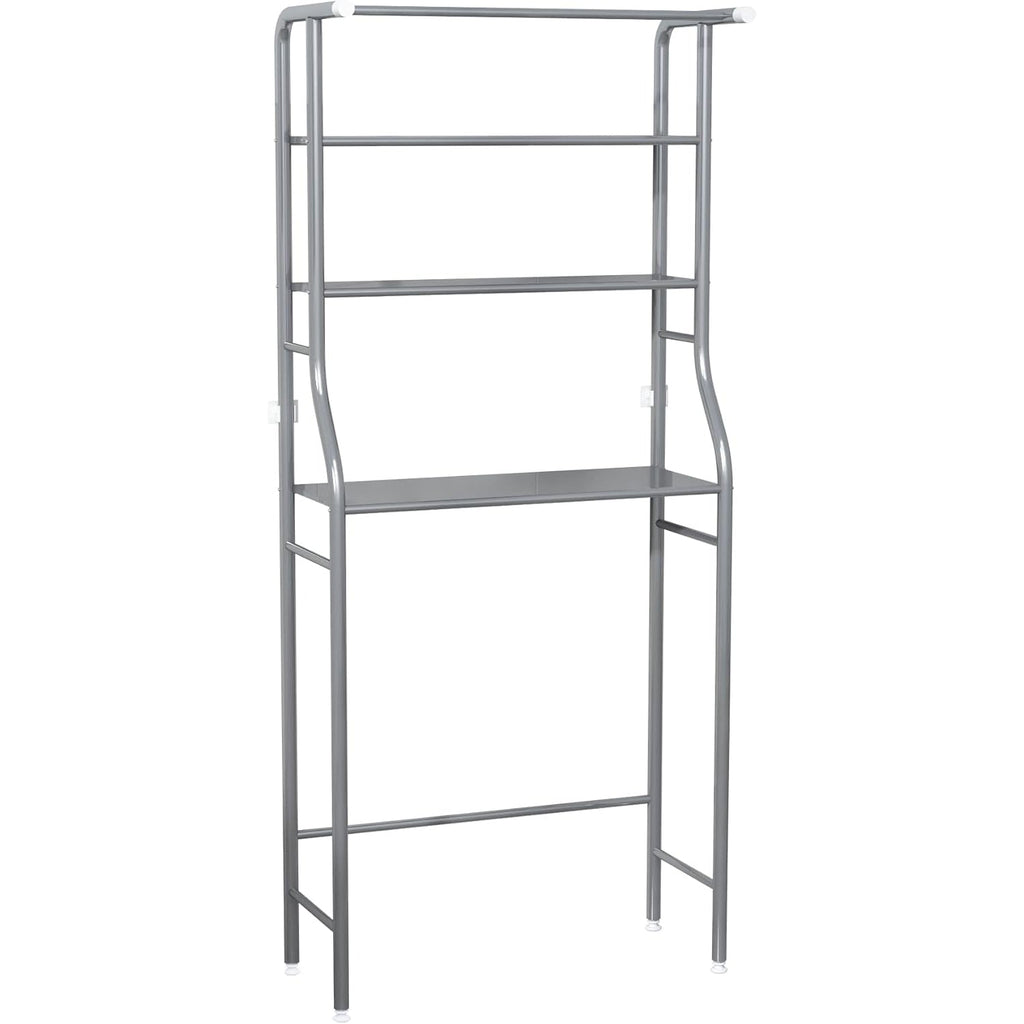 MOYIPIN 3-Tier Over-Toilet Storage Rack | Silver Steel Bathroom Organizer