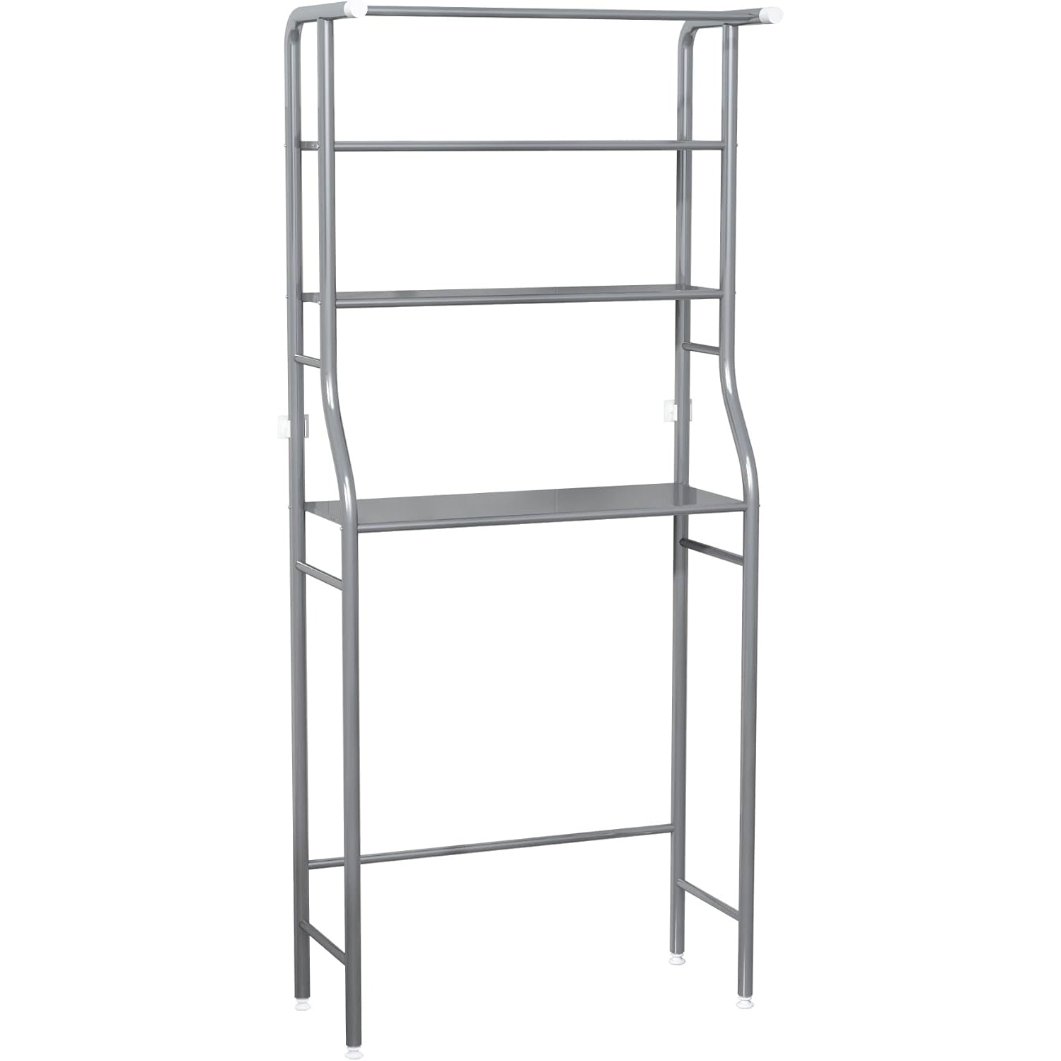MOYIPIN 3-Tier Over-Toilet Storage Rack | Silver Steel Bathroom Organizer