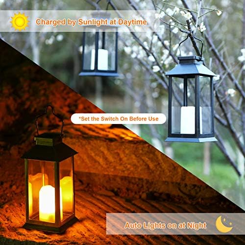 Solar Garden Lanterns – 2 Pack Waterproof Hanging Lights