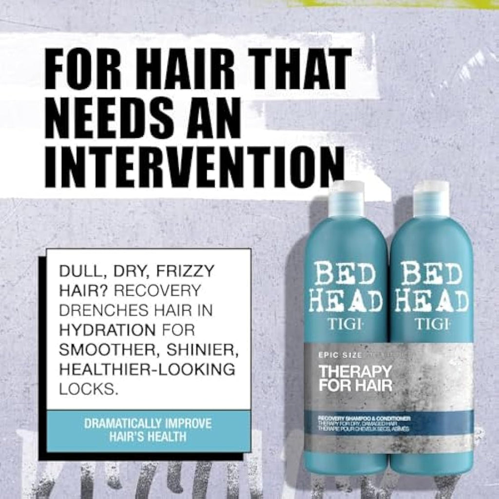 Bed Head by TIGI Recovery Shampoo and Conditioner Set for Dry Hair - 750ml