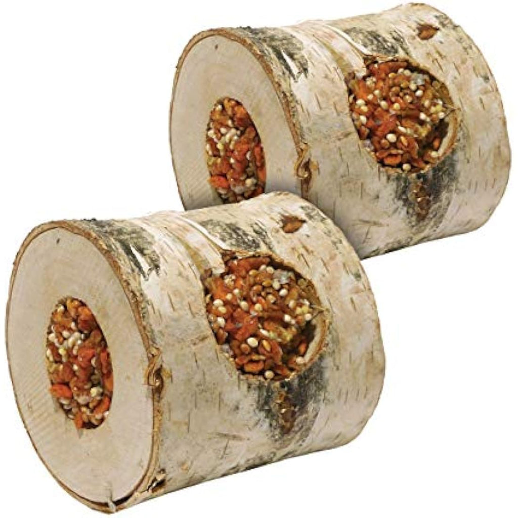 Rosewood Naturals Nibble Woodroll Carrot Gnaw Toy for Small Animals, 2 Pack