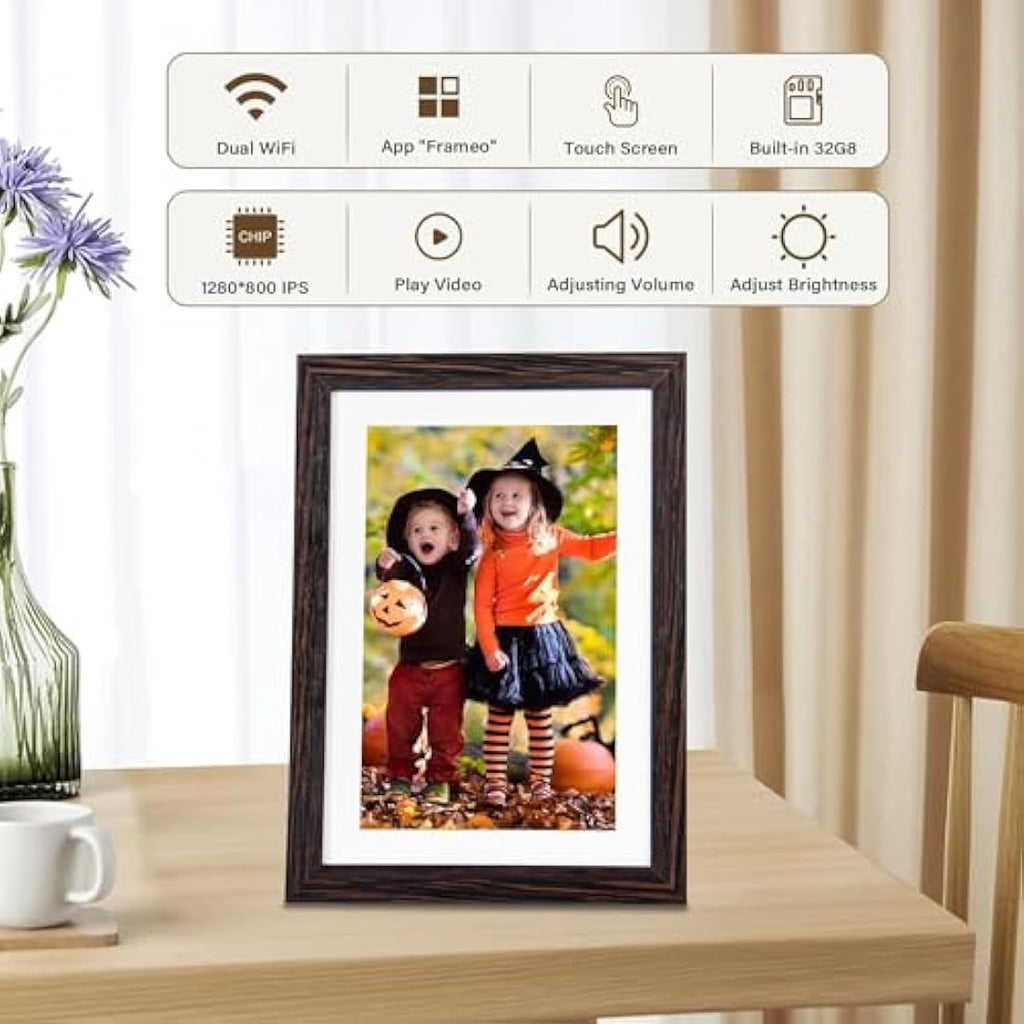 Hesmor 10.1 Inch WiFi Digital Photo Frame | 32GB IPS Touch Screen