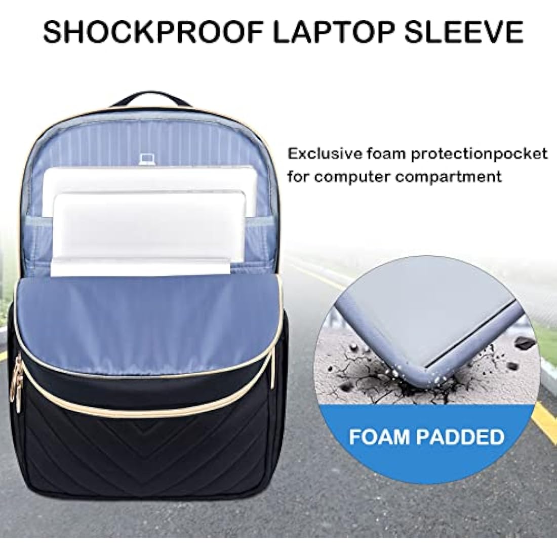 VANKEAN 15.6 Inch Laptop Backpack | Waterproof Travel Bag with USB Port