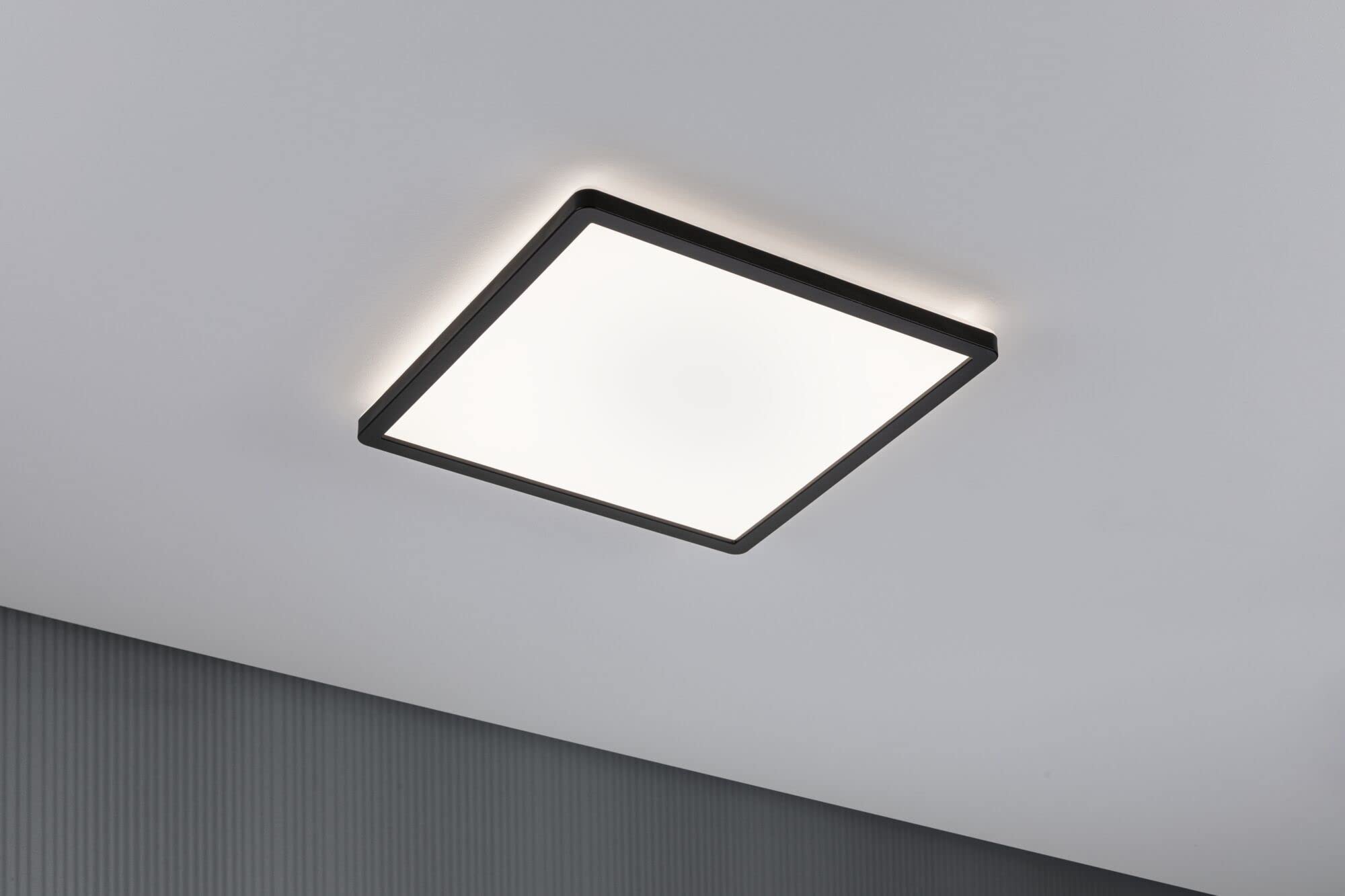 Paulmann Atria Shine LED Panel – 293mm Square Ceiling Light in Black