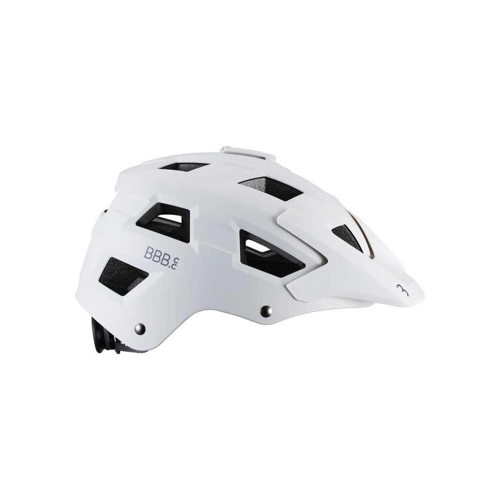 BBB Cycling Nanga MTB Helmet – ABS Shell with Camera Mount, Off White