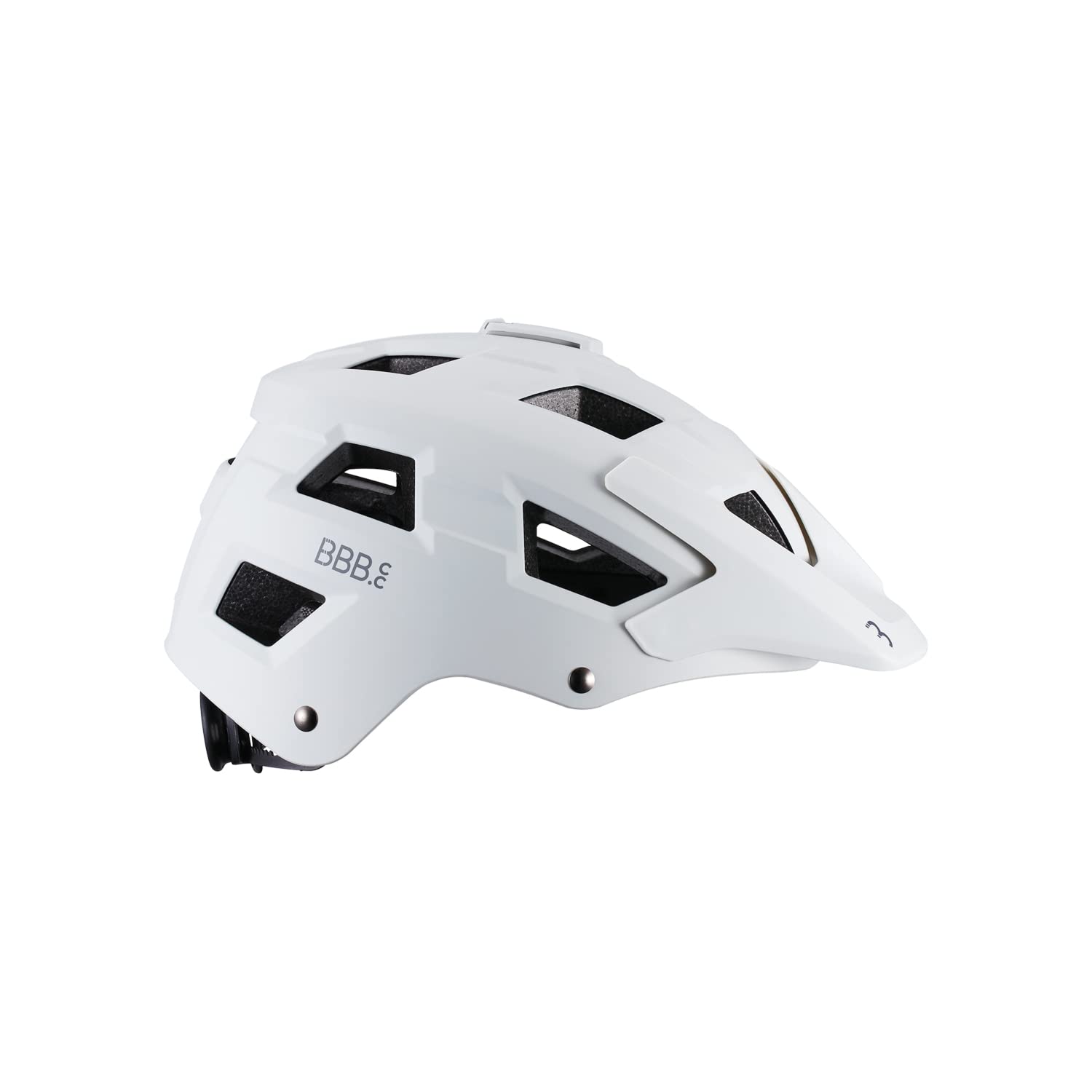 BBB Cycling Nanga MTB Helmet – ABS Shell with Camera Mount, Off White