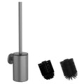 Mozmmhi 304 Stainless Steel Toilet Brush Set | Wall Mounted - Gray