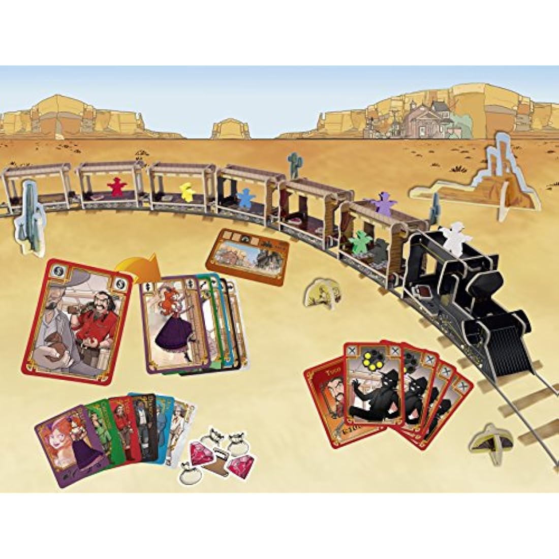 Asmodee Colt Express Board Game – Wild West Strategy Game for 2-6 Players