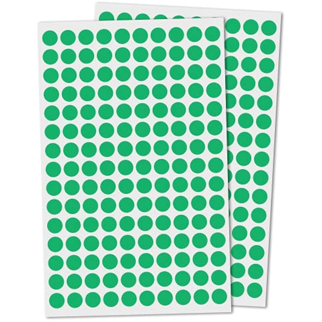 10mm Green Round Dot Stickers - 15,000 Self-Adhesive Labels