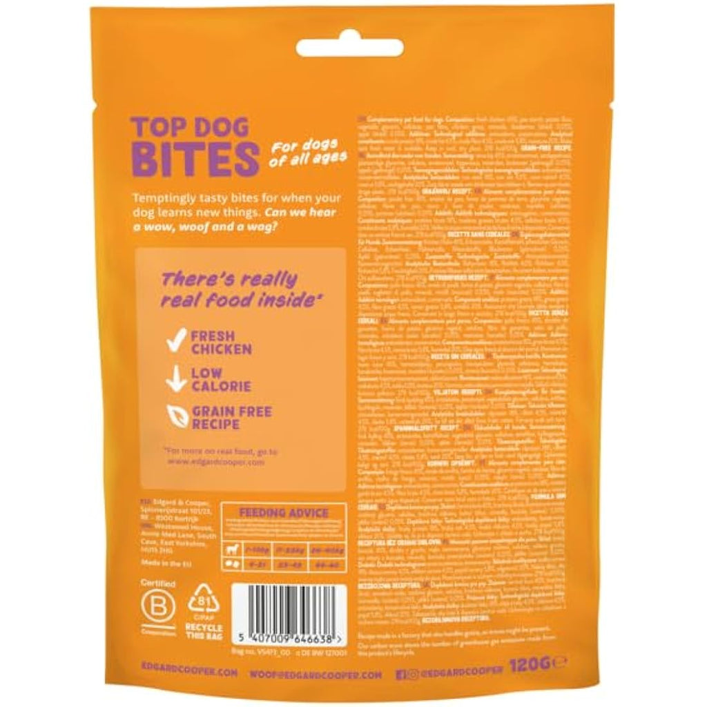 Edgard Cooper Grain Free Chicken Dog Treats | High Protein (10 x 120g)
