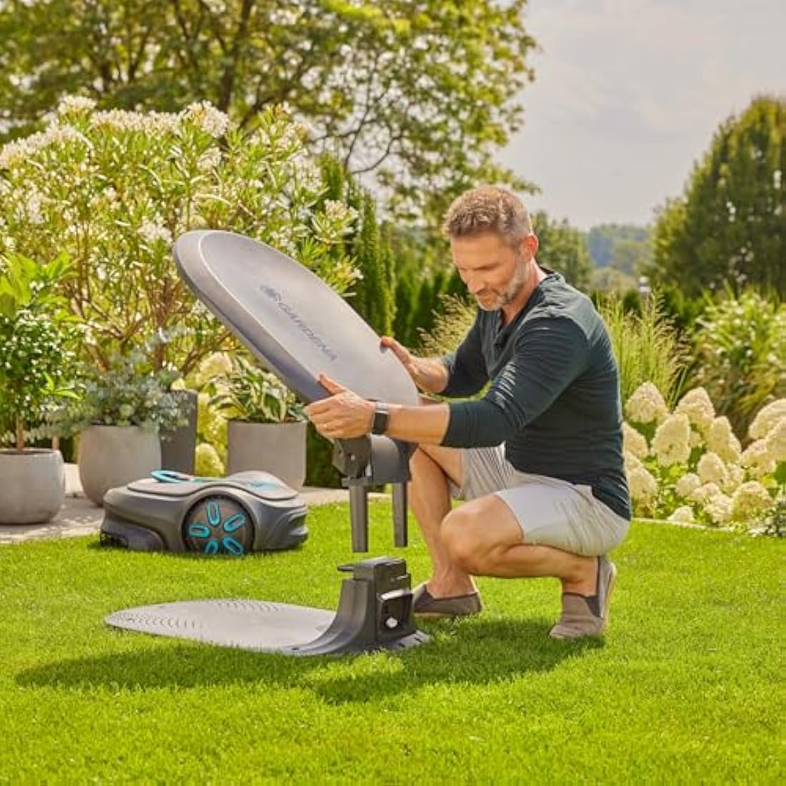 GARDENA Robotic Mower Garage for SILENO Pro/Max/Free – UV-Resistant