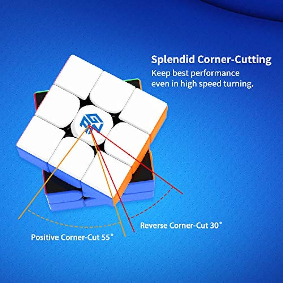 GAN 356 RS 3x3 Speed Cube – Professional Stickerless Puzzle Cube