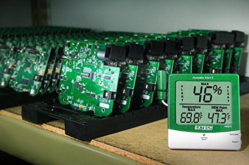 Extech 445815 Digital Humidity Alert & Temperature Monitor with Alarm