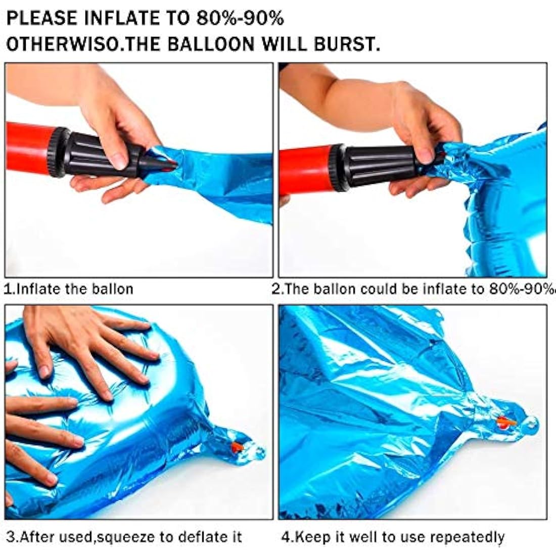 Jolof Store 40 Inch Blue Number 0 Foil Balloon – Giant Mylar Party Decor