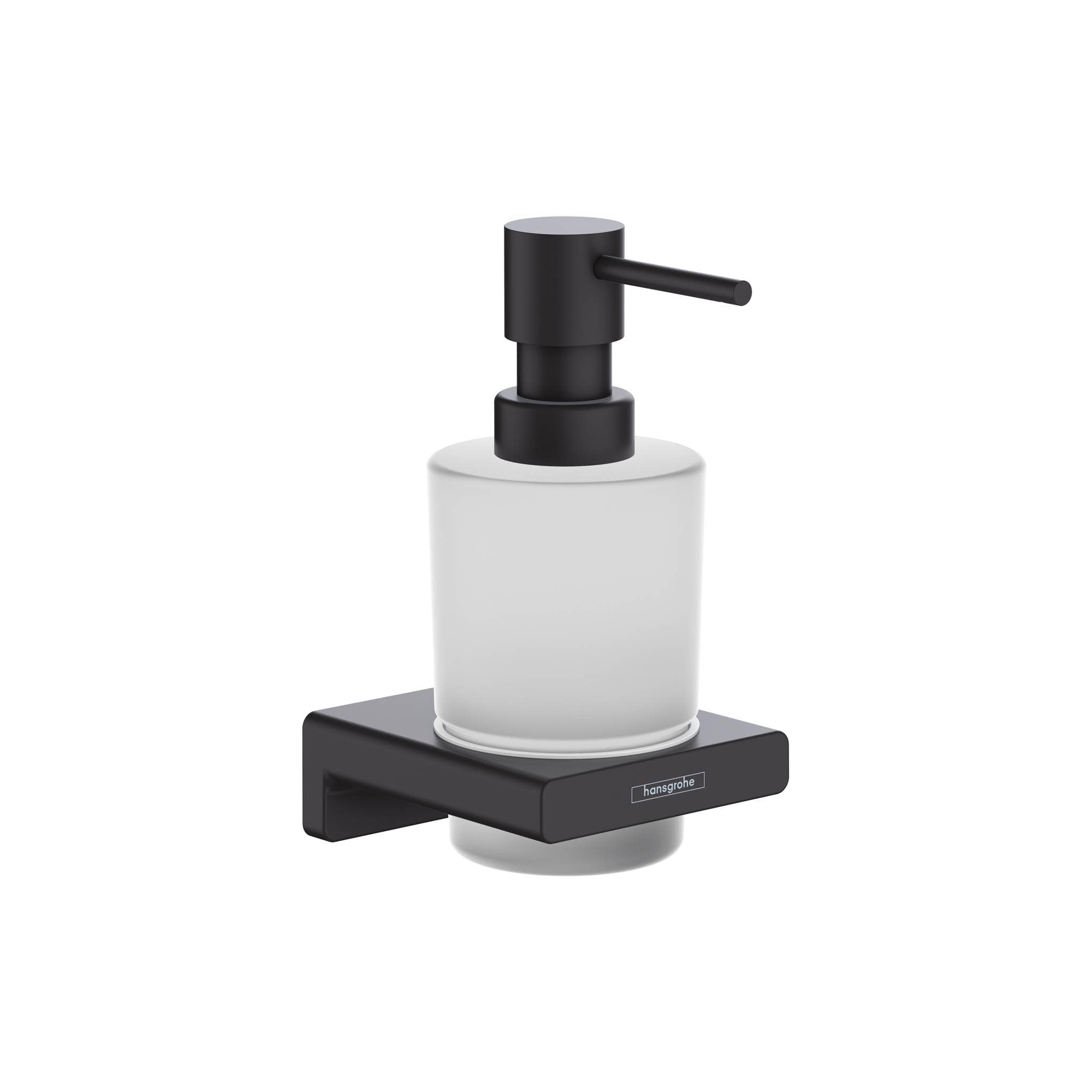 hansgrohe AddStoris Wall-Mounted Liquid Soap Dispenser - Matt Black
